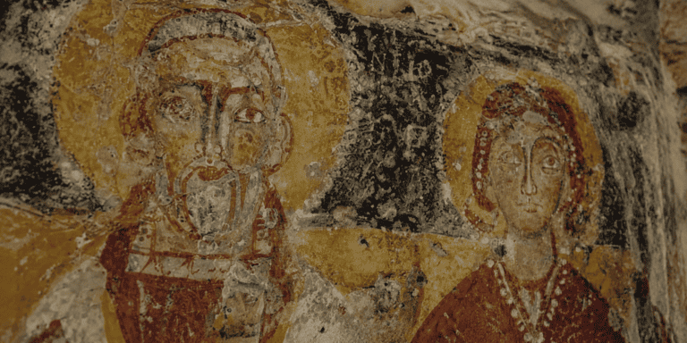Affresco bizantino firmato del pittore Teofilatto nella Cripta di Santa Cristina, Carpignano Salentino