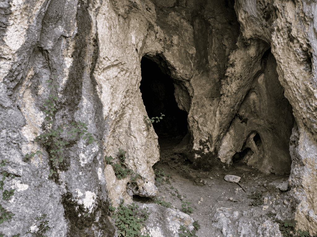 Grotta Celluca lungo il Fosso Ravi, in Sabina il rifugio del Racconto I di Verso Anabasi, di Dino Savaiano